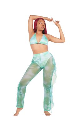 Brand new mermaid ruffle set