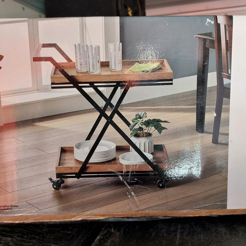 NEW Folding Serving Bar Cart