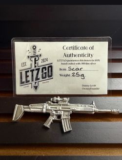 FN-Scar .999 silver hand pour bullion