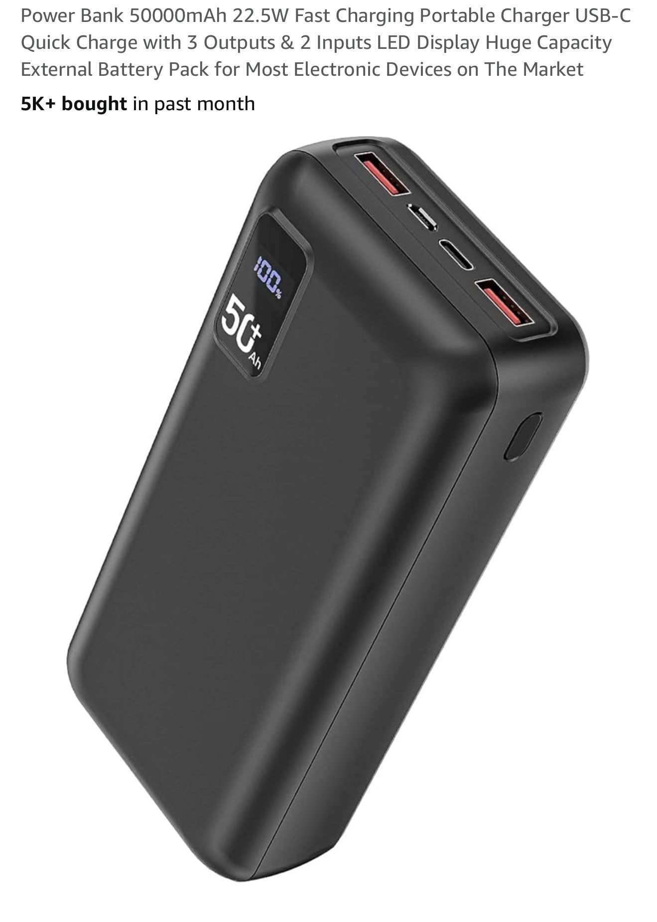 50,000mAh POWER BANK (22.5w)