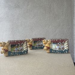 3 Happy Birthday Bear Photo Frames