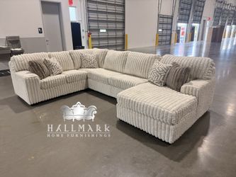 Gorgeous Ivory Oversized Fluffy Sectionals