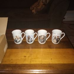 Vintage  Norman Rockwell  Back to School Mugs