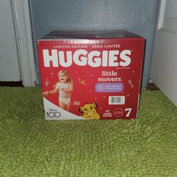 Box Huggies Little Movers 42 Diapers Size 7