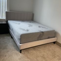 Queen size bed frame and mattress