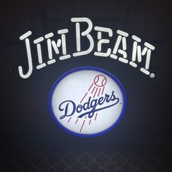 Los Angeles Dodgers Jim Beam Neon Sign