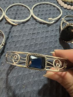 Silver Gemstone Bracelets S925