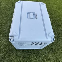 30" Collapsible Plastic Pet 🐶Crate, Blue, Medium 🐶