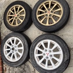 4 — 205/60r16 5x114.3 5x4.5 Stock Mitsubishi Lancer Acura RSX TSX Tl Civic Accord  Camry Crv Wheels Rims Tires!!!!!!!!!!