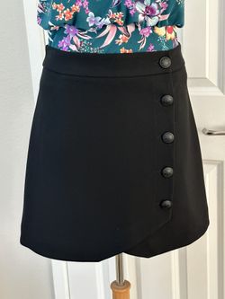 Express Wrap Button Skirt