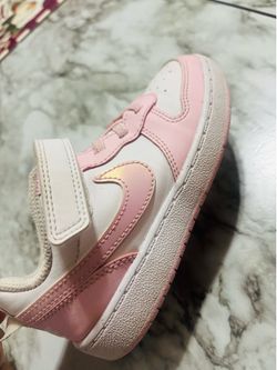 Nike Court Borough Mid Toddler Shoes Pink/White Size 10C Girls Sneakers