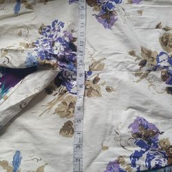 Mid Century Cotton Floral Capris Pants