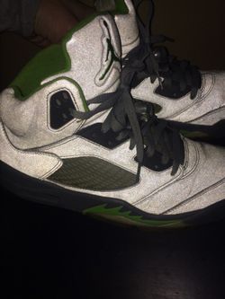 Jordan retro 5 green bean