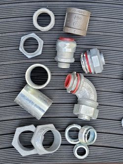 Assorted Pipe Fittings and Conduit Connectors Lot