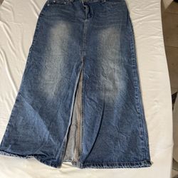 Long Denim Skirt 