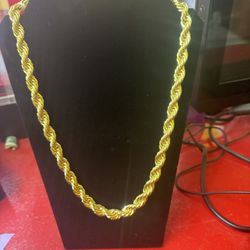  Laminate Gold Thick Rope Chain 