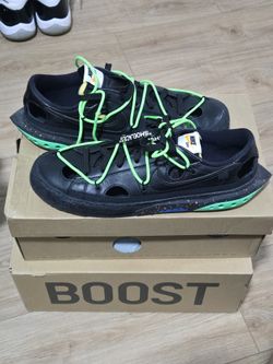 off white Nike Blazers electro green