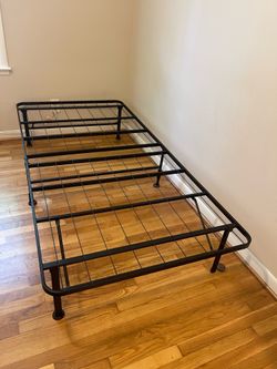 Twin XL Bed Frame Black Foldable
