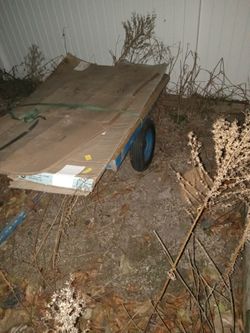 Homemade Flatbed Trailer U Haul Behind A Riderlawn Mower