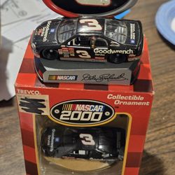 2 Nascar 1/64  Dale Earnhardt Ornaments