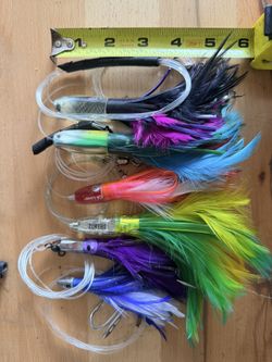 6 Tuna Feather Trolling Lures