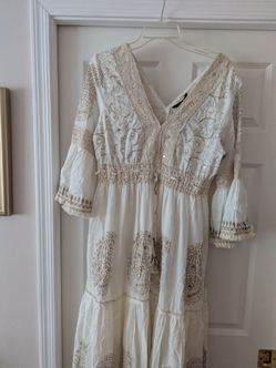 Bohemian style dress.