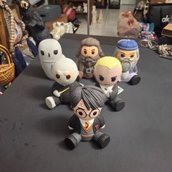 Harry Potter Handmade Lot Of 6 Molded Vinyl Figures From Wizarding World Line, 5" In Mint Condition- SEE DESCRIPTION
