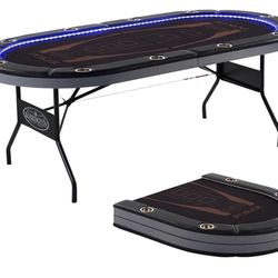 10 Person Foldable Poker Table NEW