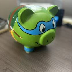 Ninja Turtle Piggy Bank. Mint Condition. 