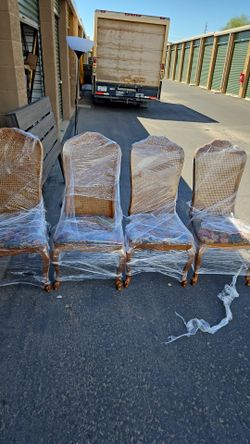 Vintage French Provincial cane back dining side chairs like New