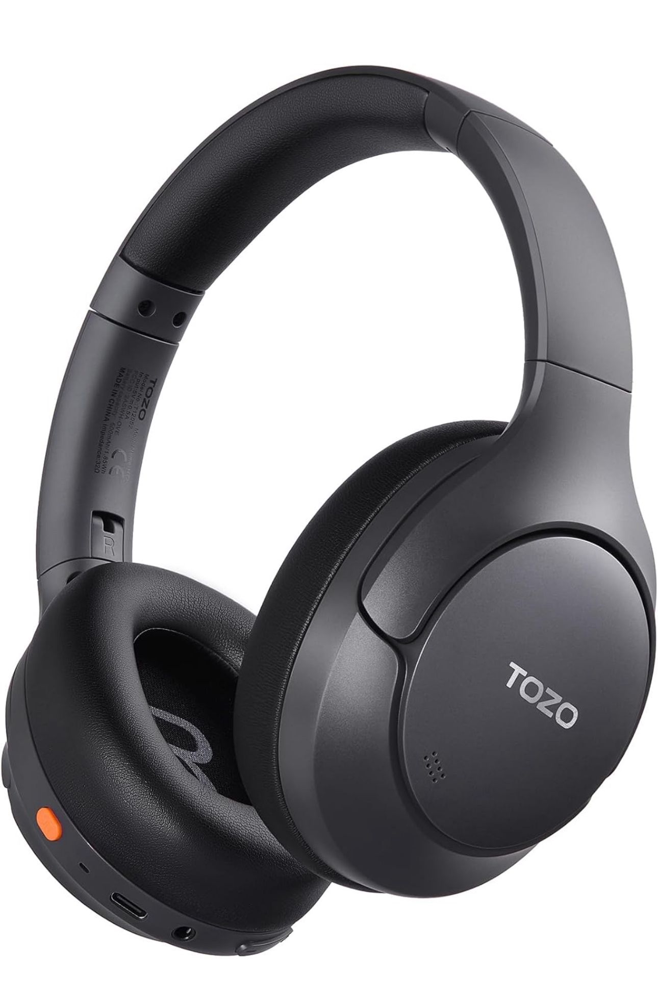 TOZO HT3 Hybrid Noise Cancelling Headphones, 90H Playtime Wireless Over Ear Bluetooth Headset, Spatial Audio AI Chat with 5 Mics, Supports Dual Connec