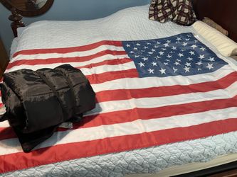 Flag And Sleeping Bag 
