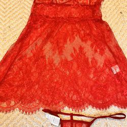 Lingerie Red Sleeping Wear Set For Bridal 👰🏻‍♀️ Size L-XL