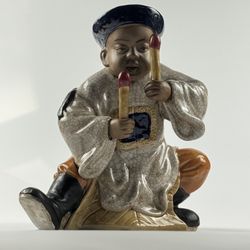 Vintage Porcelain Chinese Drummer Boy “Mud Man” Figurine Collectible! 