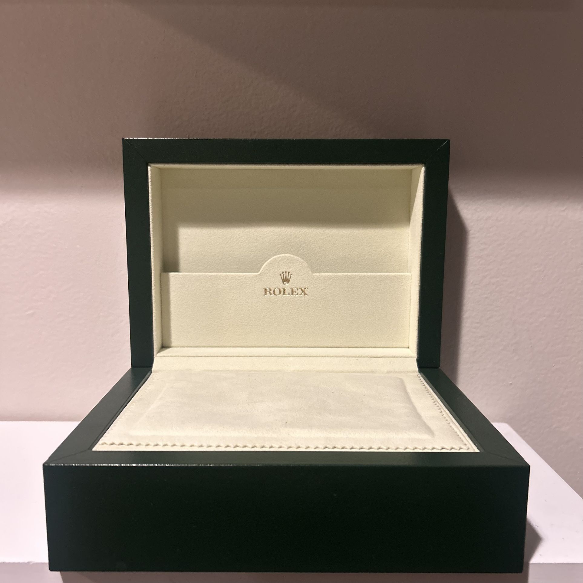 Rolex Green Box with Pillow & Cloth – Authentic 