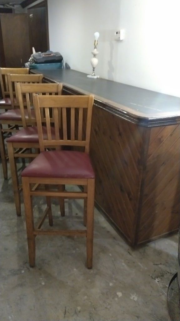 **Man Cave Alert**. Bar & Bar Stools