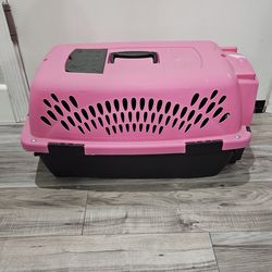 Pink and Black Animal Crate