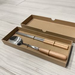 Soraka Tableware Set - Spoon & Chopsticks - Wooden Handle