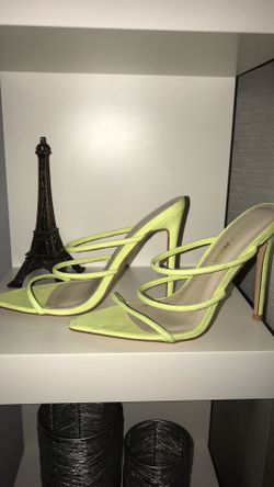 High heels neon green