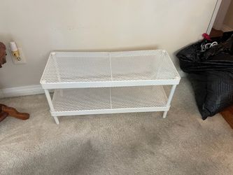 2-Tier Metal Shoe Rack