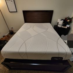 Queen Size Mattress (w/box spring) & Bed Frame