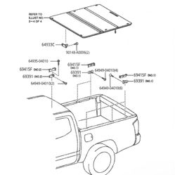 OEM 2019 Toyota Tacoma Hard bed Cover 