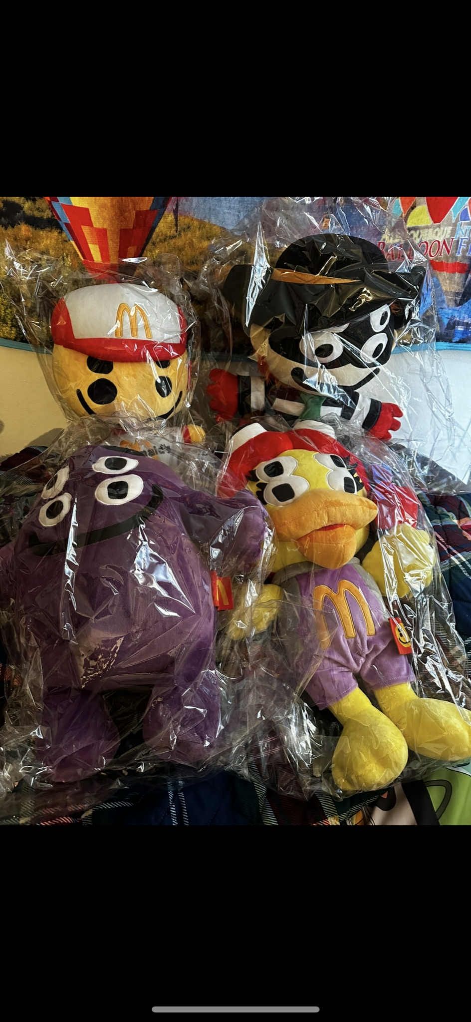 McDonald's Plush Cactus Plant Flea Market CPFM Set Of 4