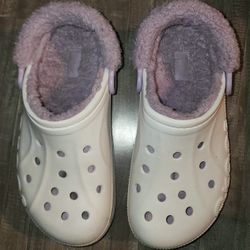 Crocs Baya Faux Fur Lined Clogs Size 8