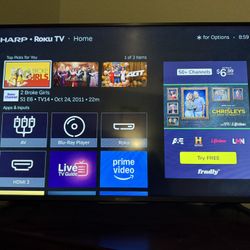 Sharp Roku TV With Remote 32 