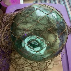 Antique Blown Glass Ball -Glass Fish Net Float Ball