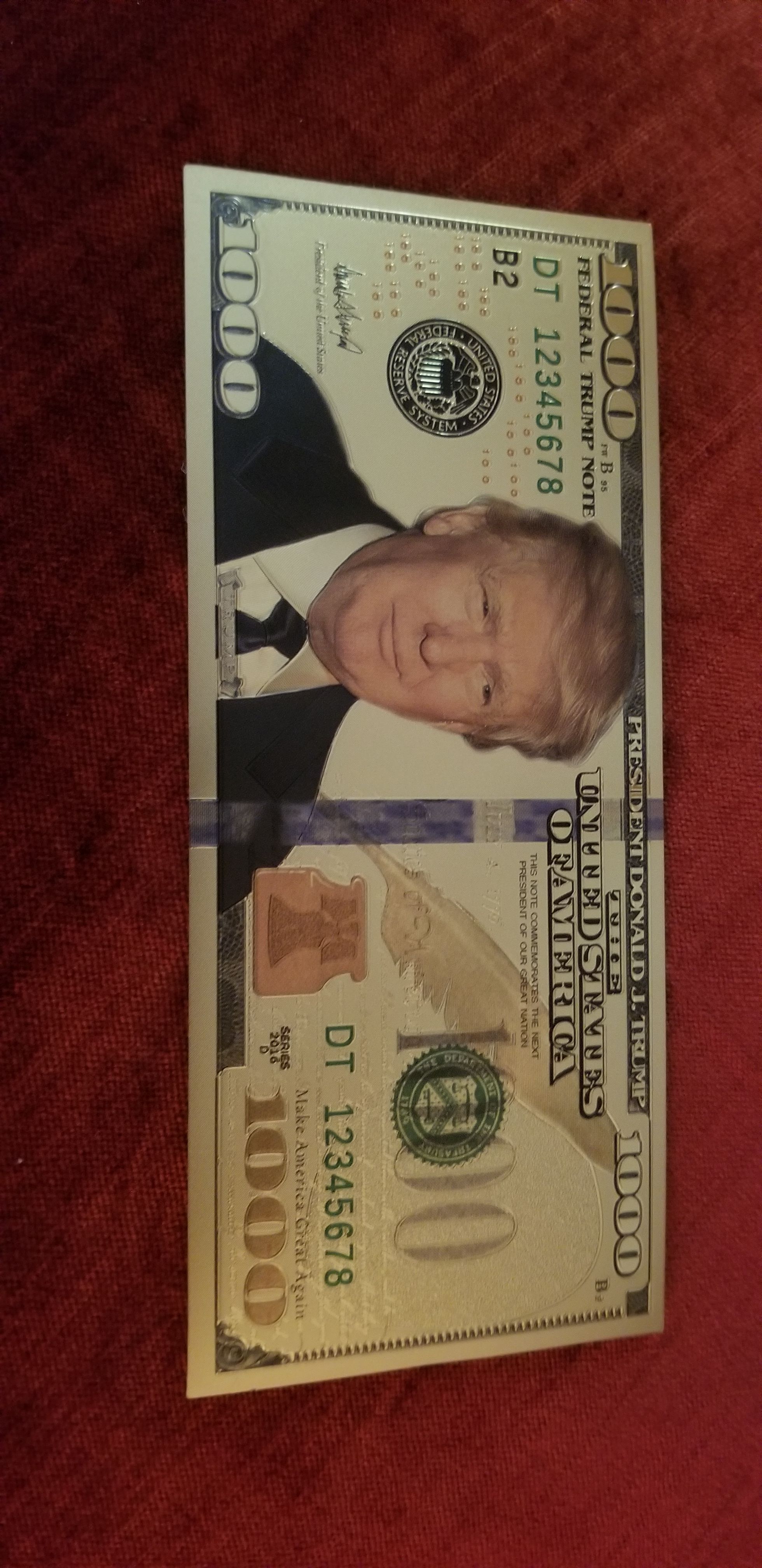 Trump $1000 Bill