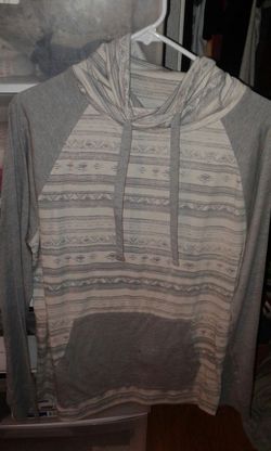 Gray amd White American Rag sweatshirt.