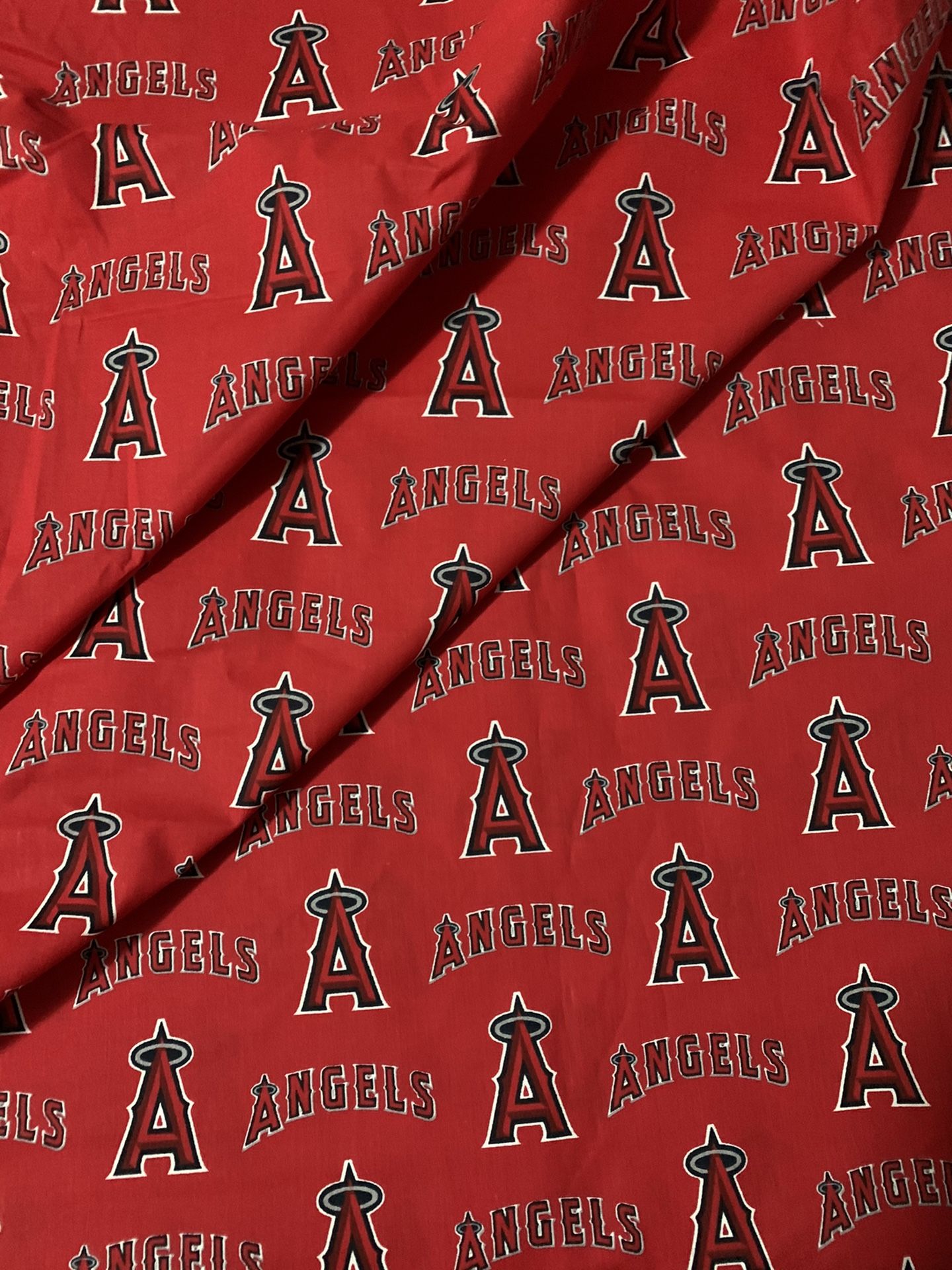 Los Angeles Anaheim Angels 100% cotton fabric Licensed authentic
