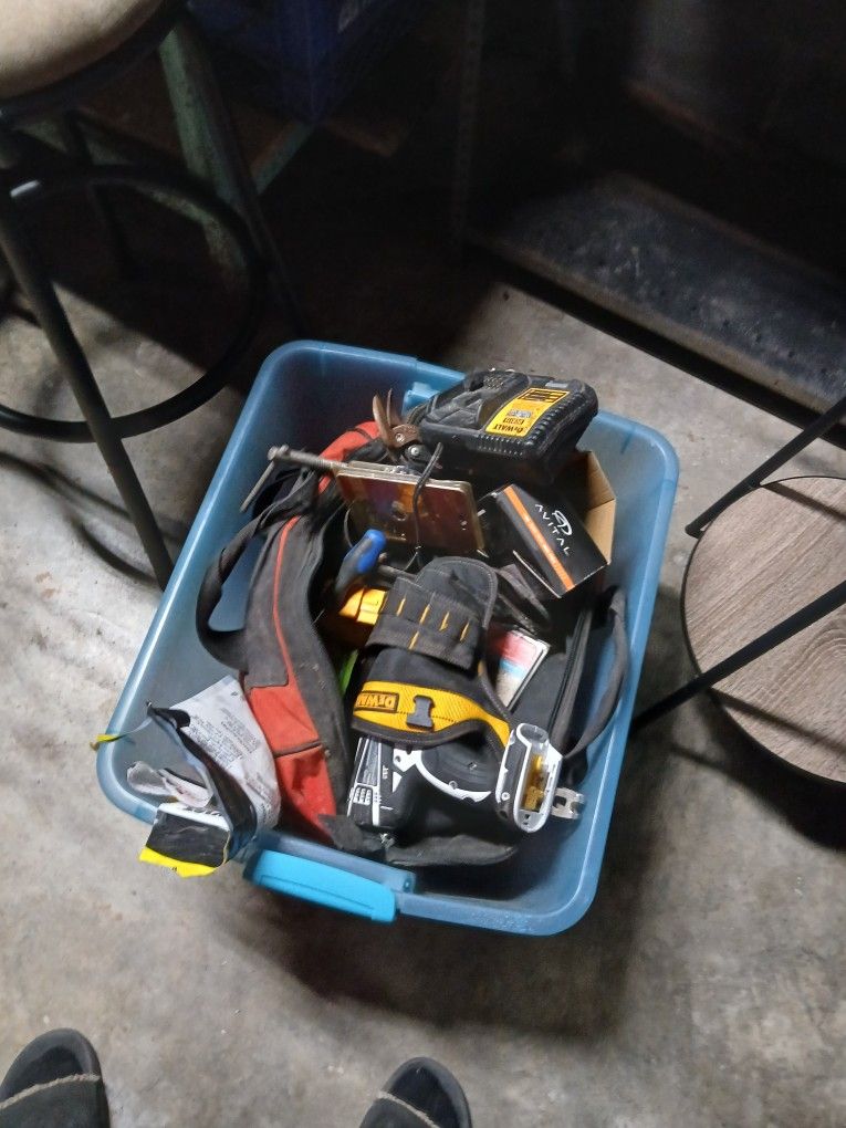 Bag Of Tools From Nikita Drills To Dewalt Chargers 